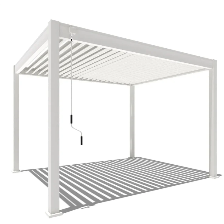 Weide 'Classic' Pergola, freistehend, Aluminium / Stahl weiß, 360 x 300 x 255 cm – Bild 1