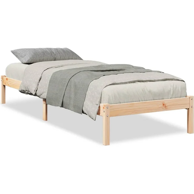 vidaXL Massivholzbett Extra Lang ohne Matratze 80x220 Kiefernholz 852414 – Bild 2
