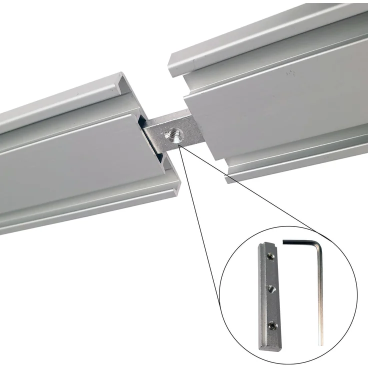 Vorhangschiene "silber" aus Aluminium, alle Längen bis 480cm möglich, Flache Gardinenschiene ( 7mm ), "1- / 2-/ 3- /4-läufig" inkl. Vorhanggleiter – Bild 3