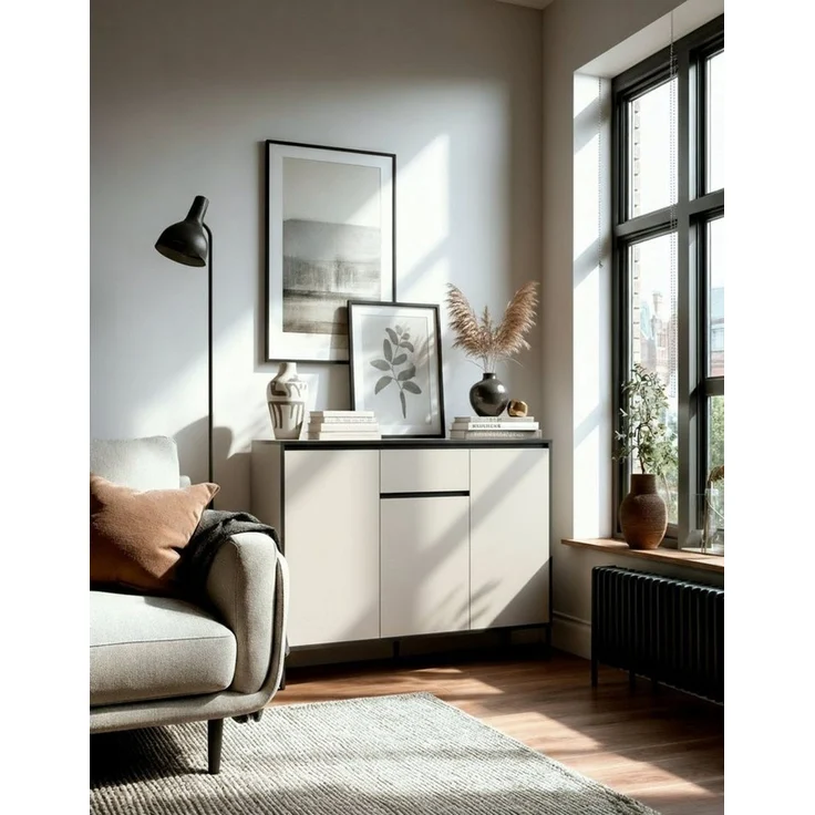 Newroom Kommode Kaschmir 136 cm, Kommode Kaschmir Elegant Sideboard Highboard Schlafzimmer Anrichte. – Bild 2
