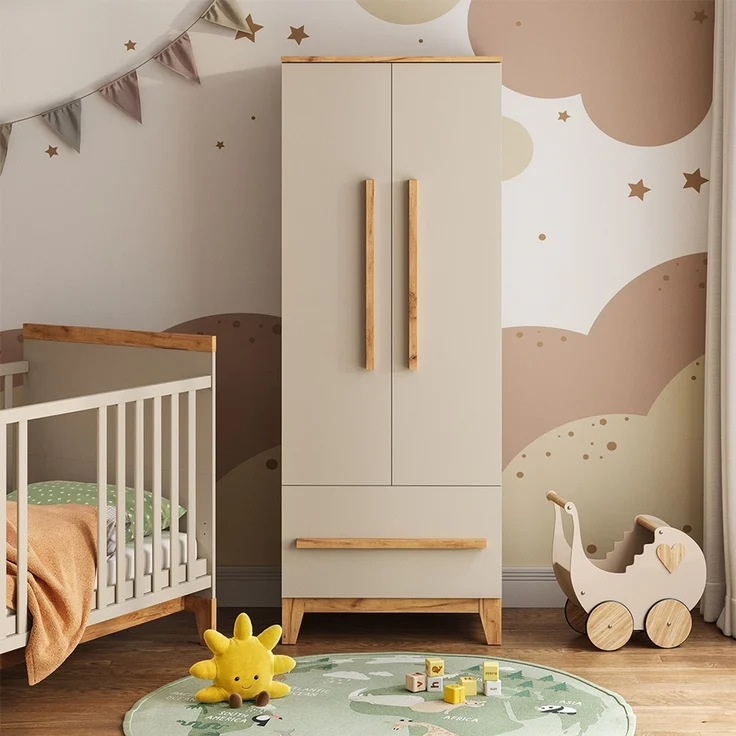 Kinderkleiderschrank Malia Cashmere/Artisan 70 x 186.8 cm Vitalispa – Bild 3