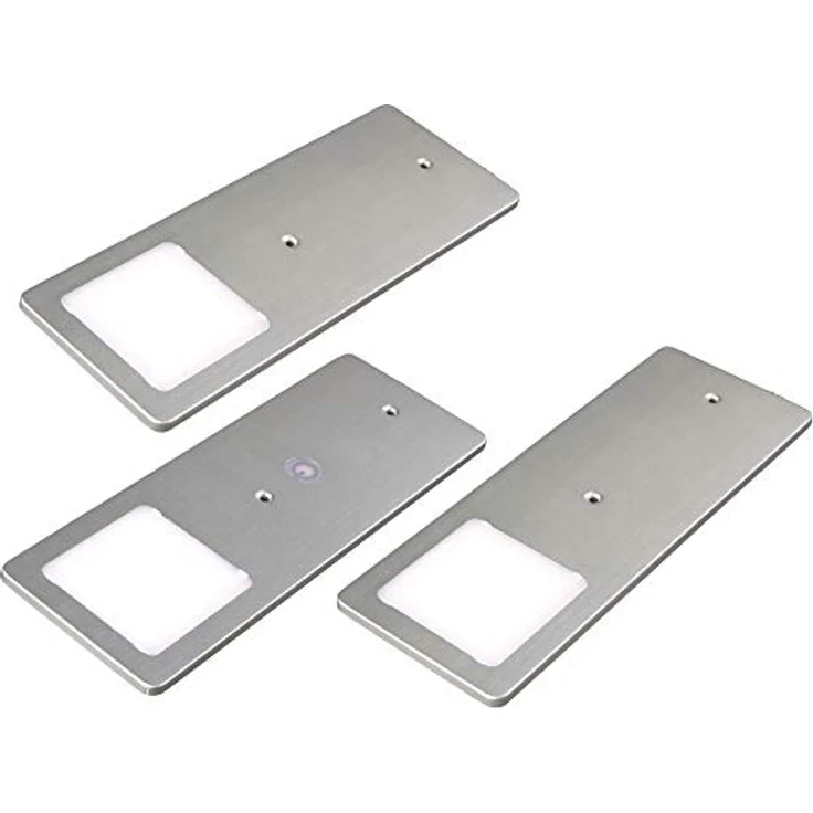 kalb LED Unterbauleuchte Silber 5W - sehr flache Küchenleuchte mit Touch-Dimmfunktion, 3er Set neutralweiß, neutralweiss – Bild 2