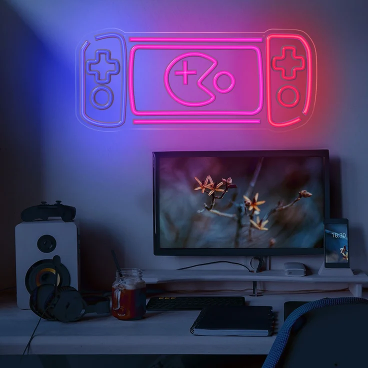 LED-Neonleuchte 37lm, 0,86A - Plexiglas Gaming Konsole Leuchte – Bild 8