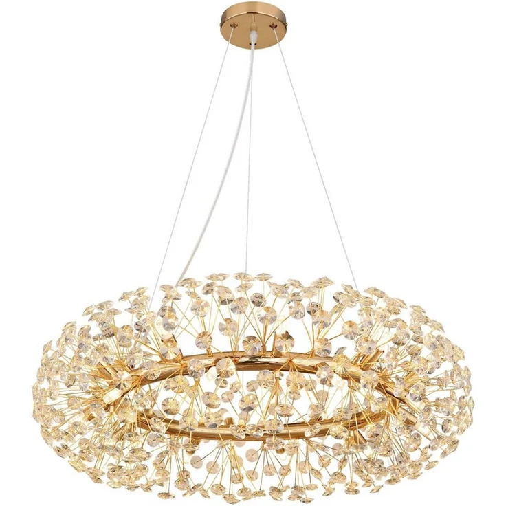 GLOBO LIGHTING Kronleuchter GLOBO Lighting Kronleuchter KATRINA DH 80x150 cm gold Luster Krone, Warmweiß – Bild 5