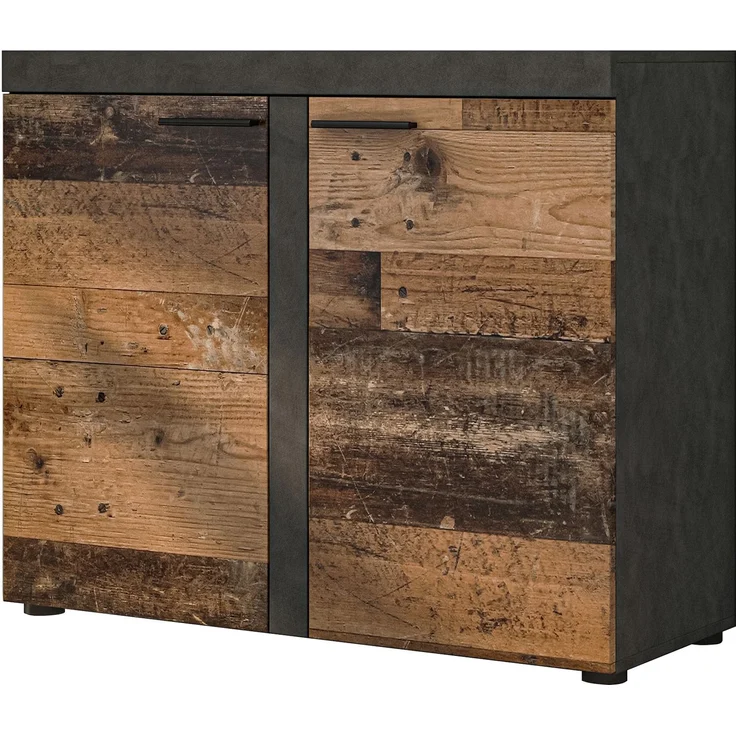 AX LIVING Schmal Kommode Spacoro 2D Eleganz Modern in Matera/Old Style – Bild 2