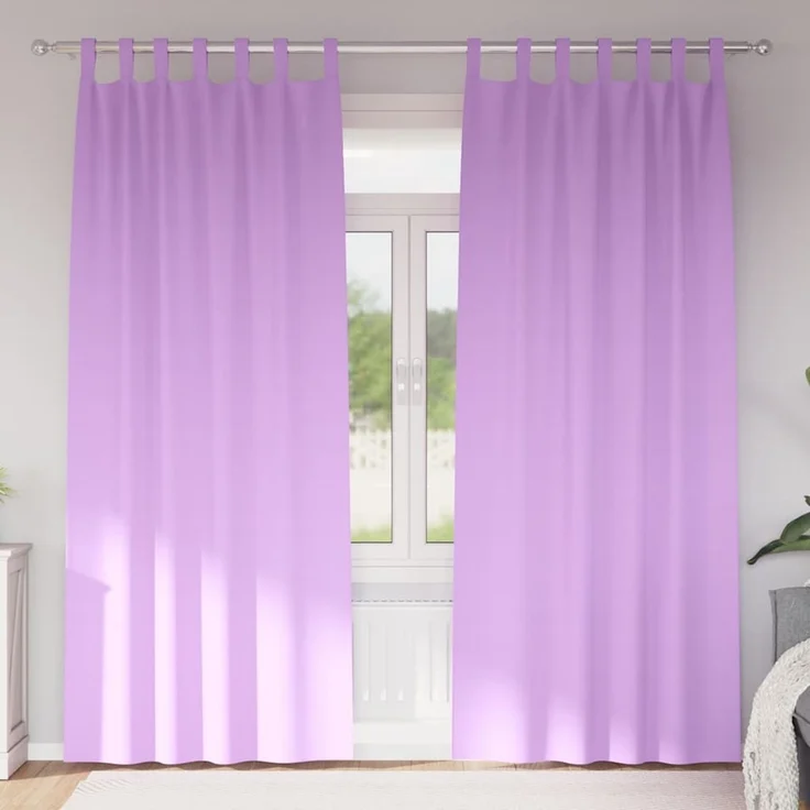 Verdunkelungs-Vorhänge | für Wohnzimmer & Schlafzimmer mit Ringen 2 pcs Lila 245 x 140 cm – Bild 2
