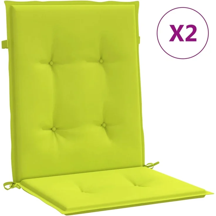 vidaXL Gartenstuhlauflagen für Niedriglehner 2Stk Knallgrün 100x50x3cm 314146 – Bild 2