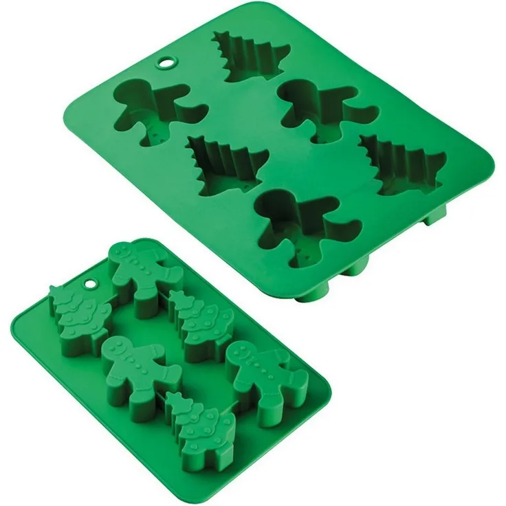 Macma Backform Weihnachts Silikon Backform / mit Tannenbaum und Lebkuchenmann