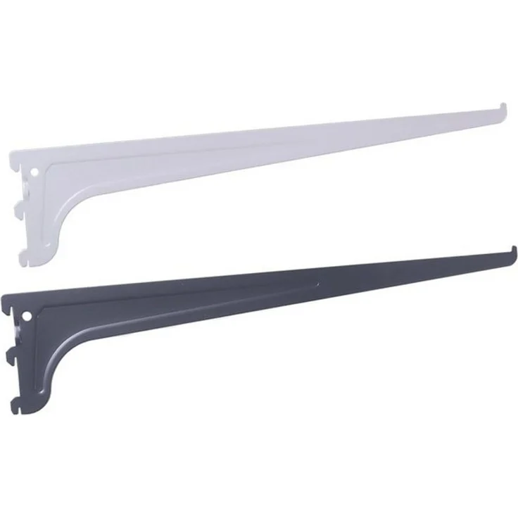 BOOMET Wandregalhalter Regalträger 1-reihig für Wandschienen, 0,2 10-tlg, Regalsystem Anthrazit 25cm Wandregalhalter Regalwinkel – Bild 4