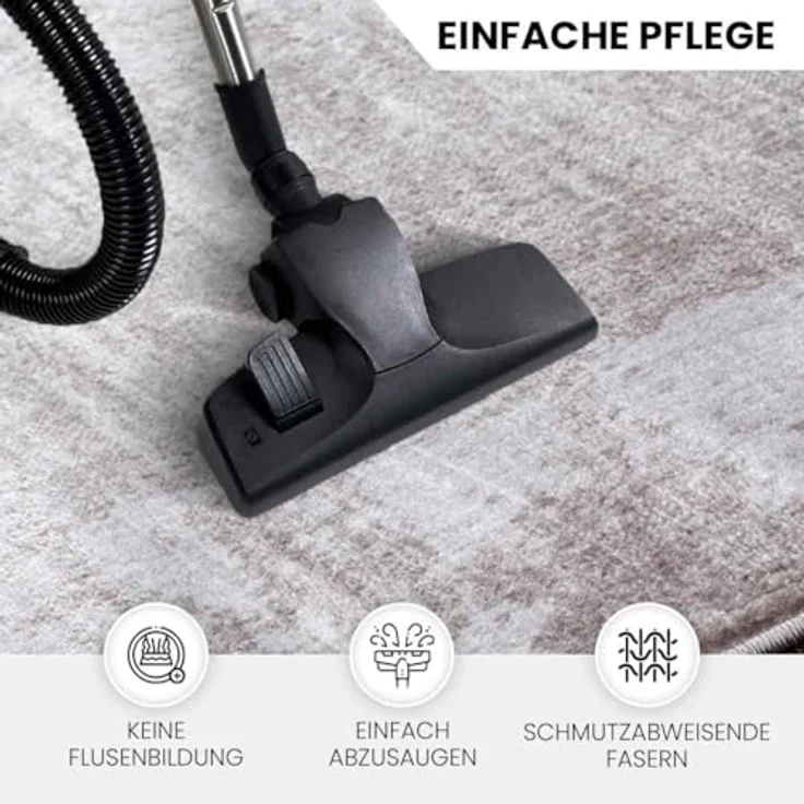 LIVABLISS Kurzflorteppich Giulia, grau, rechteckig, 160x220 cm, Oeko-Tex® Standard 100, modern und abstrakt – Bild 2