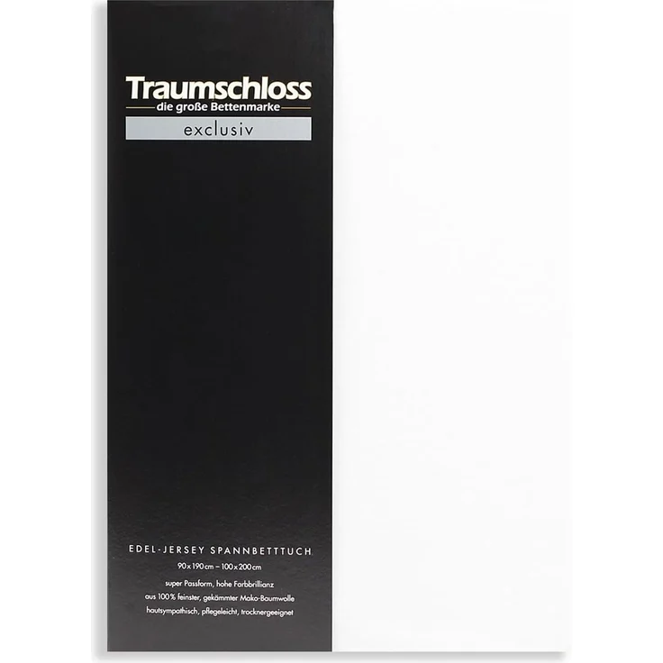 Traumschloss Exclusiv Edel-Jersey Spannbettlaken weiß 180-200x200