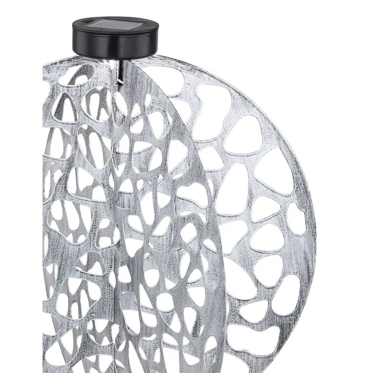Solarleuchte Garten Scheibe Rund Solarlampe Außen Leuchte Solar mit Pflegetuch – Bild 4