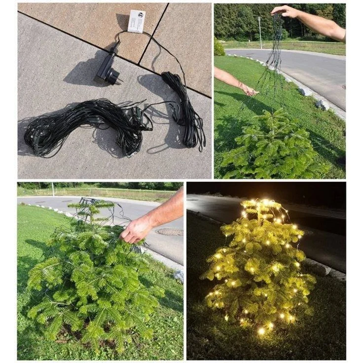 Coen Bakker Deco BV LED-Lichternetz LED Lichternetz Trapez Kegel Warmweiß Netz für Weihnachtsbaum Baum, 80 LEDs geeignet für Bäume mit einer Höhe von 0,90m - 1,30m – Bild 4