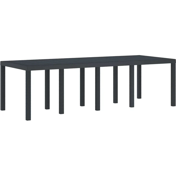 vidaXL Wetterfester Gartentisch Anthrazit 250 x 100 x 73 cm 871692 – Bild 4
