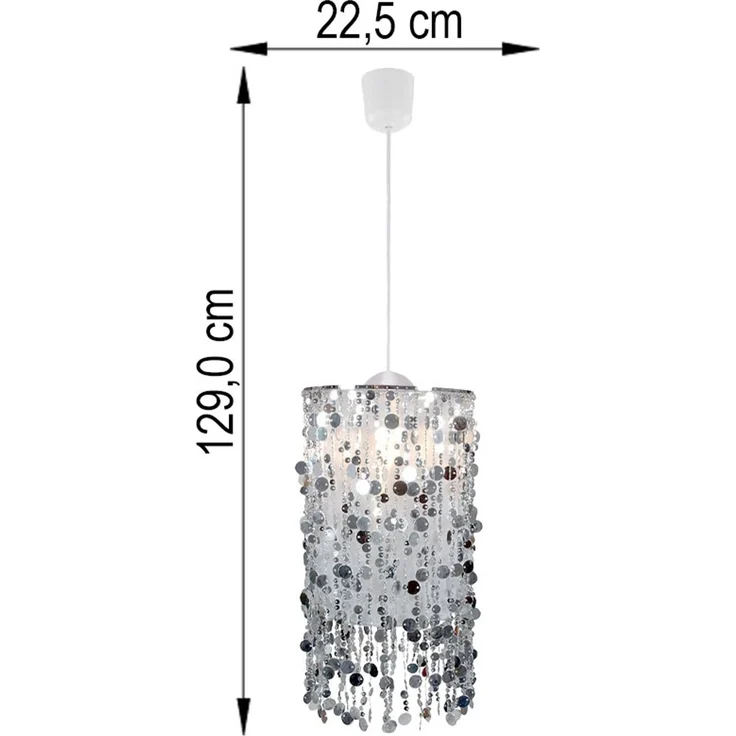 LED Hängeleuchte, silber 27 cm – Bild 9