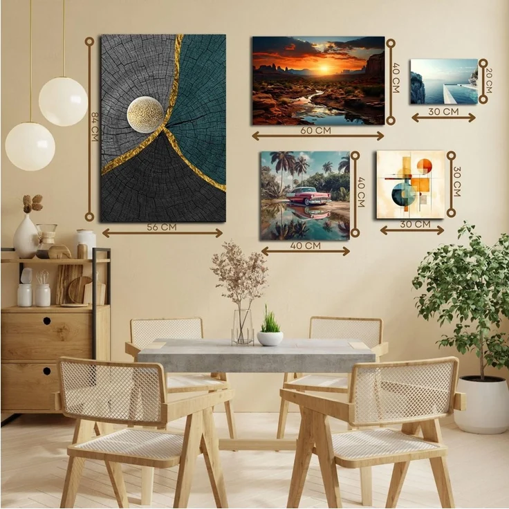 DARO Design Wandbild Neon Tiere Wandbilder Wand Deko Bilder Modern Leinwandbild, (Neon Löwe - Bild klein Wohnzimmer Büro Jugendzimmer Flur Einteilig Querformat Fotodruck Neon-Tierkunst), 30x20 cm – Bild 4
