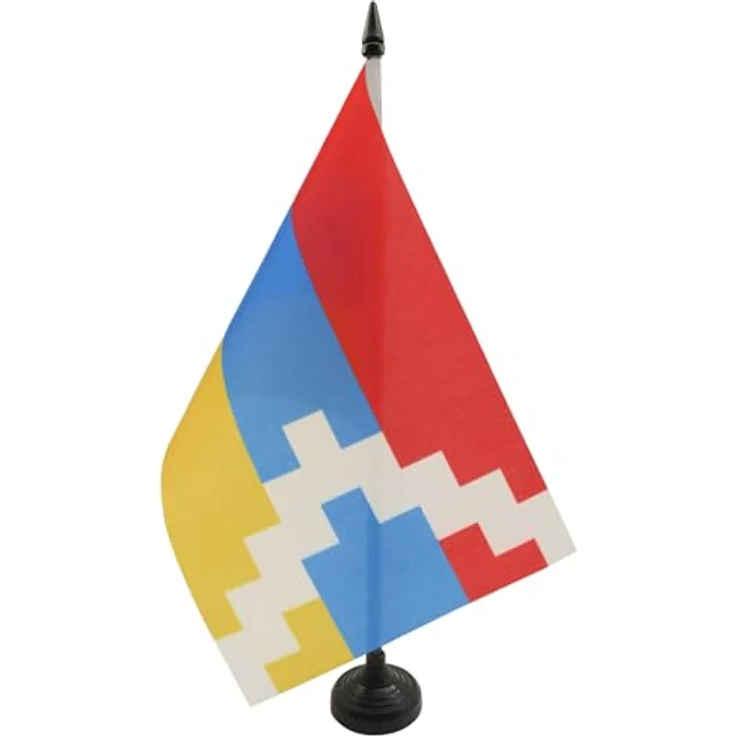 AZ FLAG - Tischflagge Bergkarabach - 21x14 cm - Gharabagh Tischfahne 14 x 21 Cm - Flaggen – Bild 1