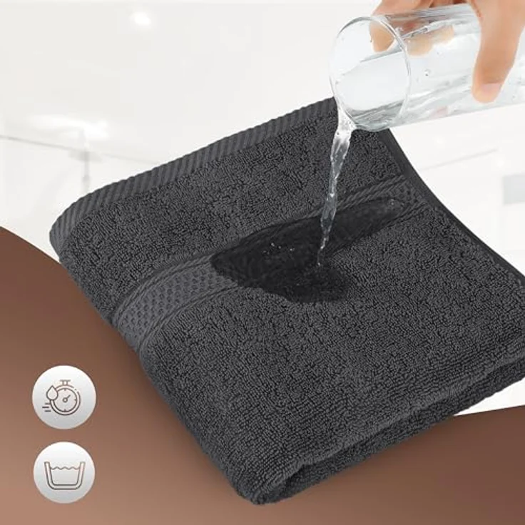 Utopia Towels Frottee Handtücher 50x100 cm, Grau, 6er Pack | Mit Aufhängeschlaufe, mittelgroße Badetücher, 100 % Baumwolle, weich und saugfähig, Handtuchset, Handtücher – Bild 6