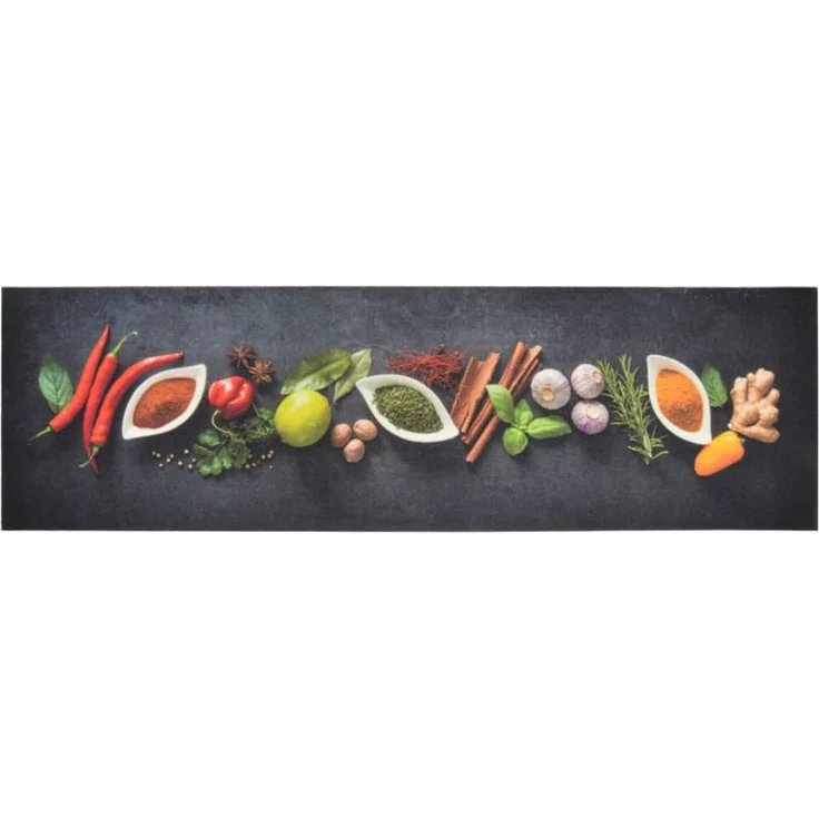 vidaXL Küchenteppich Waschbar Gewürze 45x150 cm Samt 136540 – Bild 1