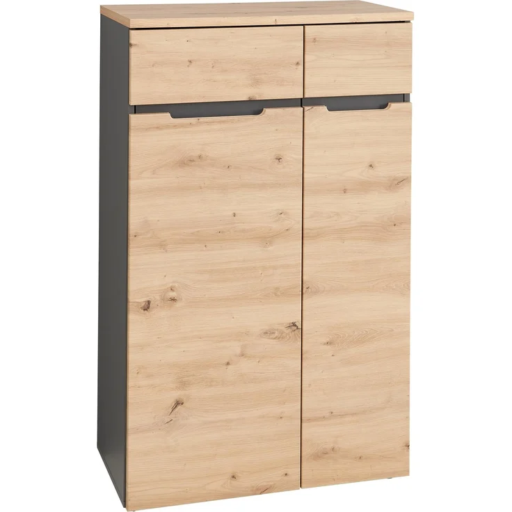 Büromöbel Set MEMPHIS VI 5-teilig Front Artisan Eiche Korpus Graphit – Bild 5