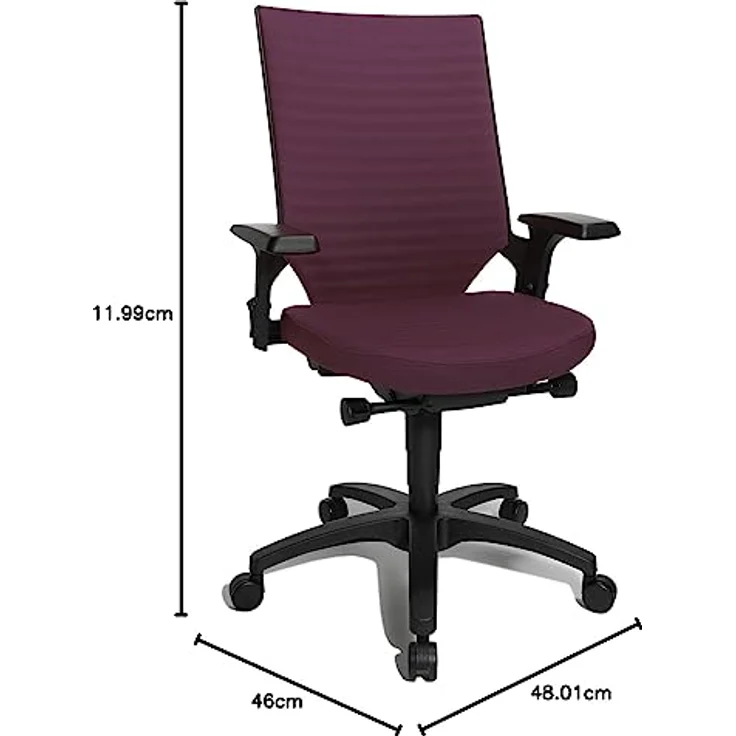 Topstar Drehstuhl Autosyncron 2 Kunststoffteile und Fußkreuz schwarz AUB – Bild 2