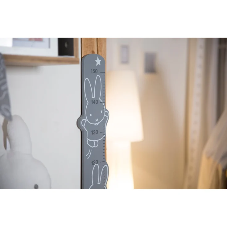 roba Messlatte 'miffy®' - bedruckt - Skala von 70 cm bis 150 cm für Kinder - Weiß / Grau / Anthrazit – Bild 6