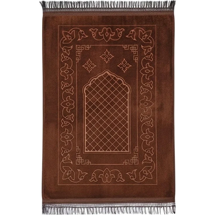 Gebetsteppich 120 x 80 cm - ideal als Geschenk Braun Motiv 2 – Bild 1
