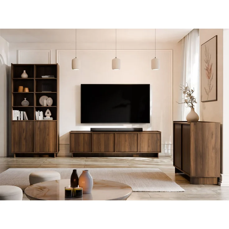 Wohnzimmer-Set Yolkyn I (Farbe: Nuss Warmia) – Bild 1