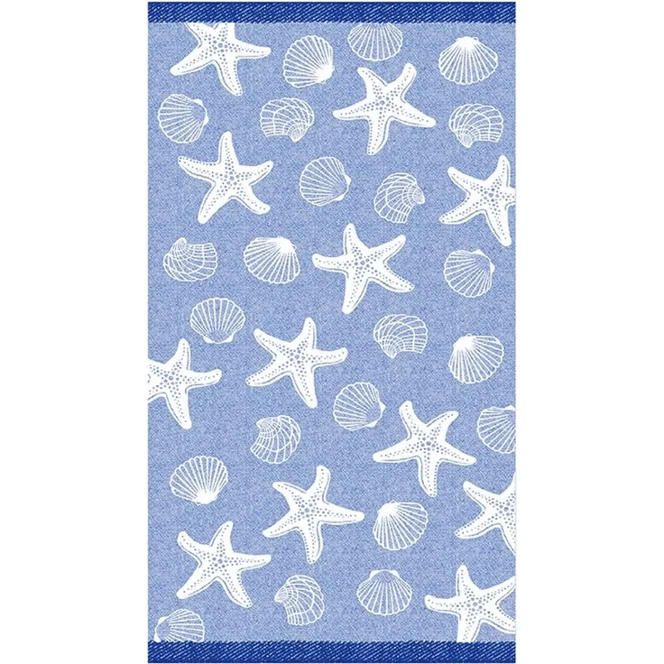 Delindo Lifestyle Strandtuch MIAMI, Frottee, Baumwolle, Frottier (1-St), mit Muschelmotiv in 3-D-Optik