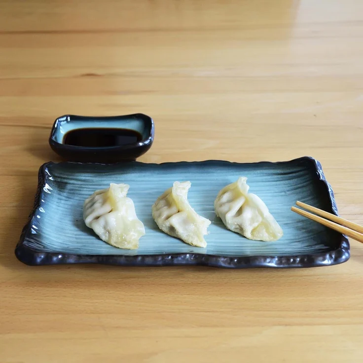MystiCalls Sushiteller Sushi Geschirr Set für 2 Personen blau/schwarz Platte Sushiplatte, (8 St), Spülmaschinenfest – Bild 4