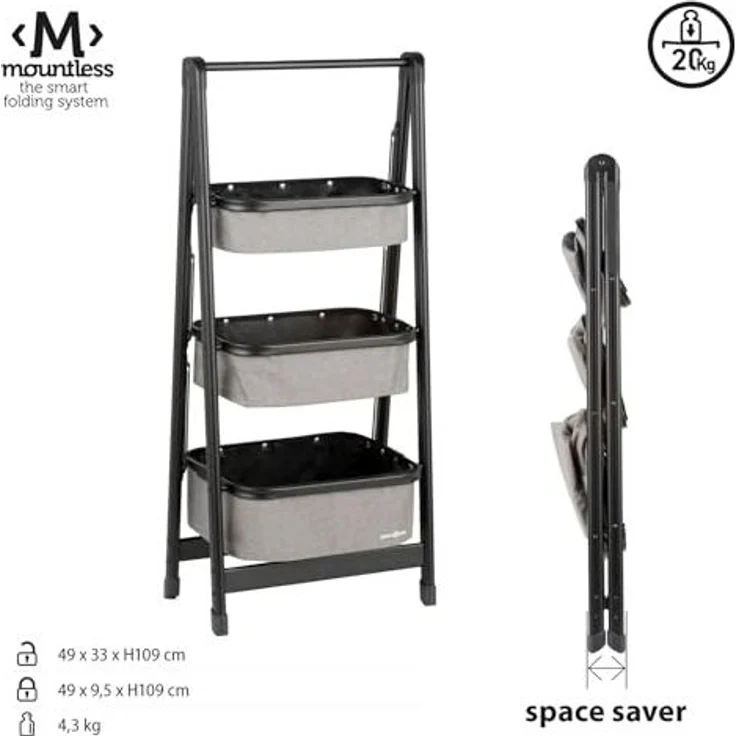 BRUNNER Stoffschrank Faltschrank Latiga Camping Zelt Schrank Kleiderschrank Regal Faltbar Alu – Bild 2