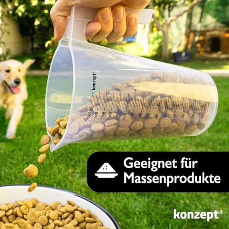 KONZEPT Messbecher Verschiedene Größen zur Wahl, (Litermaß, Kunststoff), Ideal für Küche, Garten, Werkstatt, Transparent – Bild 2