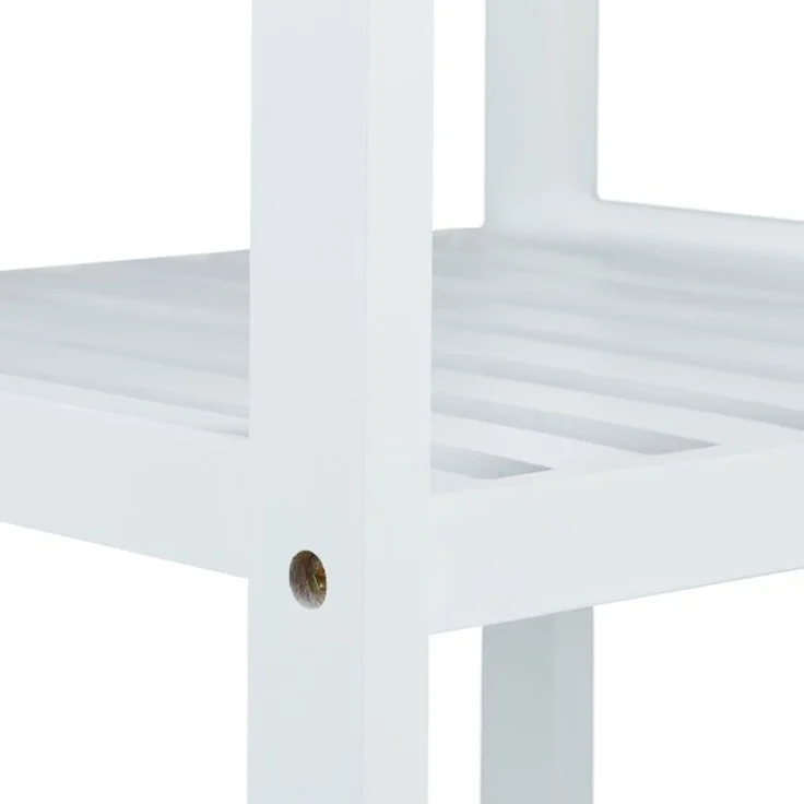Relaxdays Badregal mit 5 Ablagen, 2 Stück, Bambus weiß, 34,5 x 33 x 139,5 cm – Bild 7