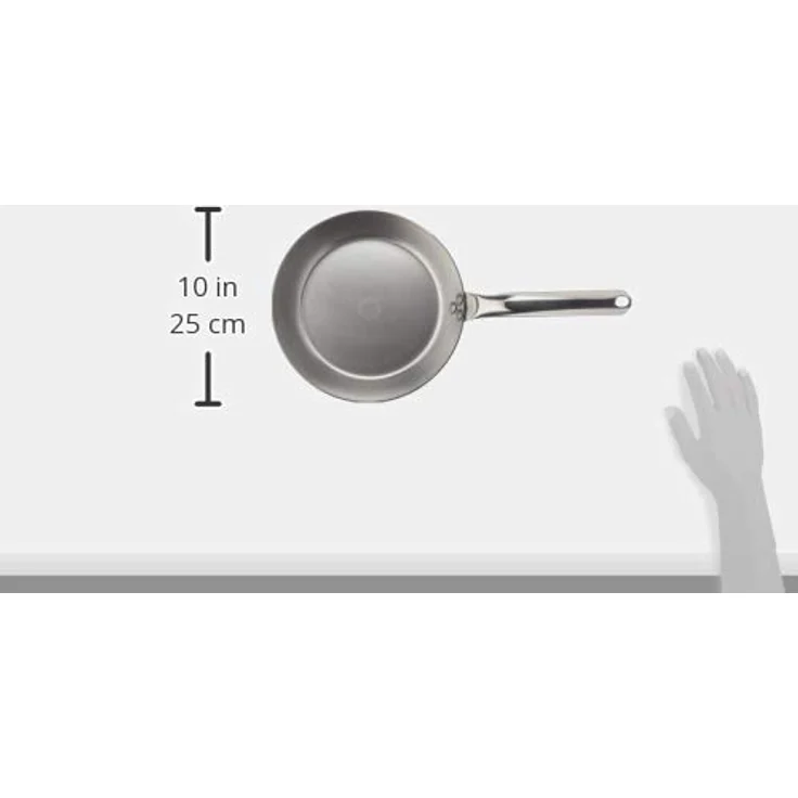 de Buyer - Bratpfanne CARBONE PLUS aus Eisenstahl - mit Rohrstielgriff aus Edelstahl - 24 cm - 5130.24, Silber – Bild 6