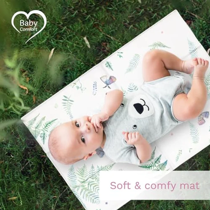 Faltbare Baby-Reise-Wickelunterlage, weich, wasserdicht, tragbar, Grau – Bild 7