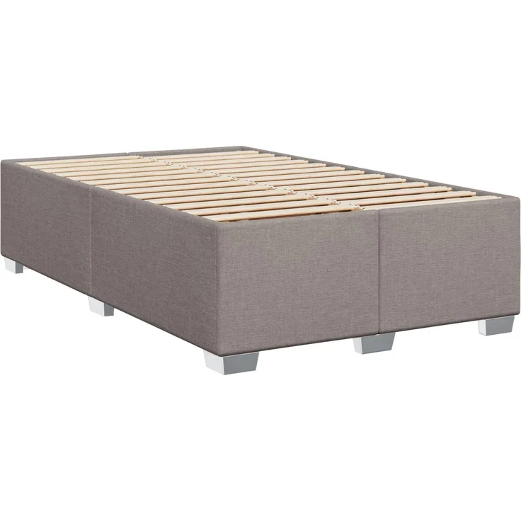vidaXL Boxspringbett mit Matratze Taupe 120 x 200 cm Stoff 3450464 – Bild 5