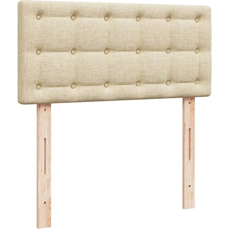 vidaXL Boxspringbett mit Matratze Creme 90x190 cm Stoff 3288854 – Bild 12