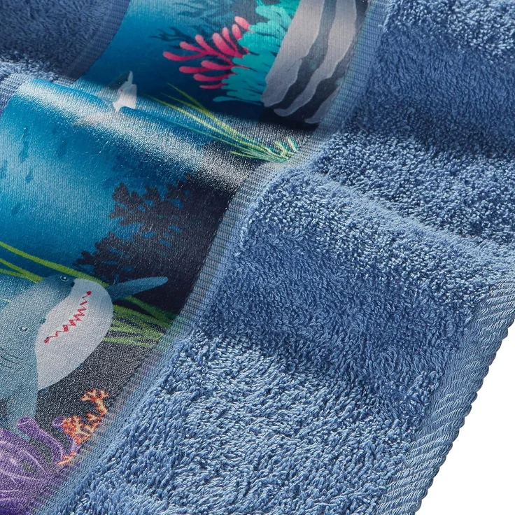 Erwin Müller Handtücher Frottier-Set 3-teilig "Hai", (3-St), Walk-Frottier Uni – Bild 5