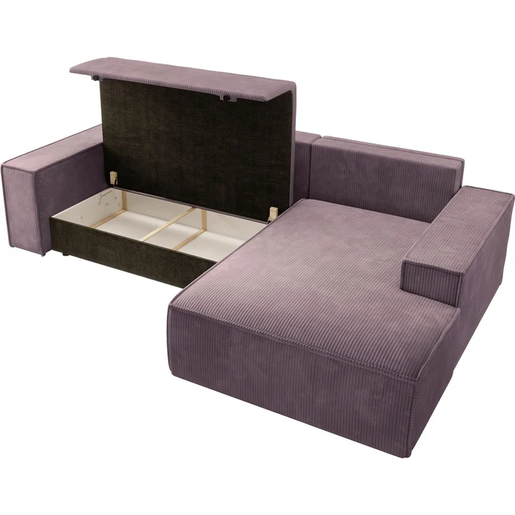 Selsey 'Farese New' Ecksofa mit Cordbezug, Schlaffunktion und Stauraum, Rosa, rechts – Bild 7