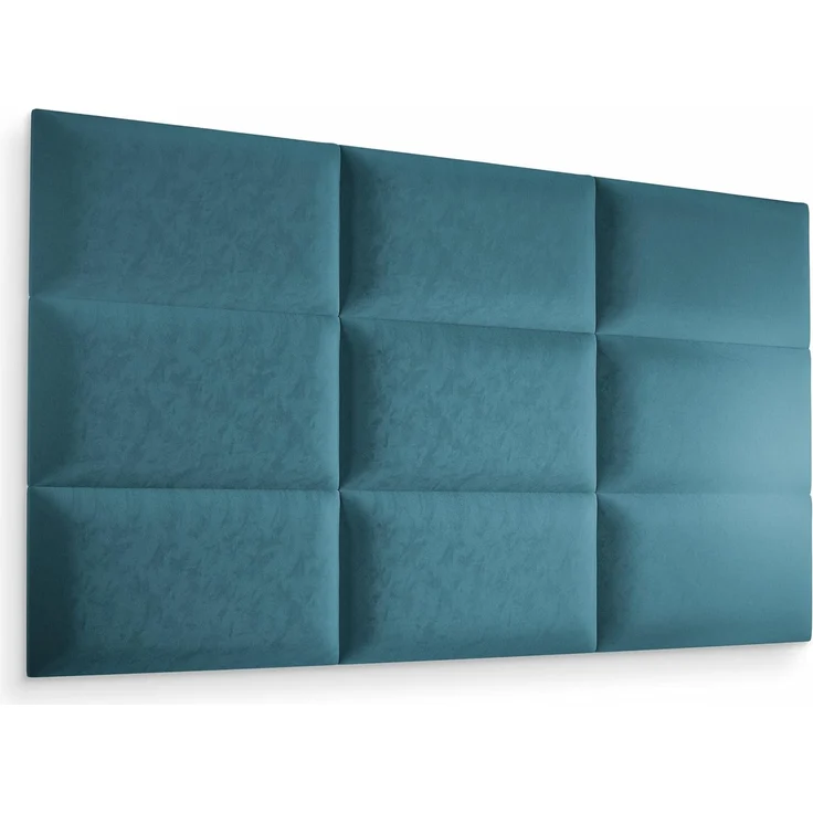 Muralo Samt Wandkissen Stoff Polsterpaneel Schlafzimmer Wohnzimmer Bett Wandpolster Bettkopfteil Lendekissen Modern Luxus Gepolstert Polster Paneel (Meerfarbe, 60x40 cm) – Bild 6