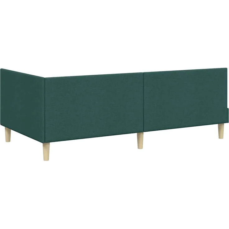 vidaXL Eckbettgestell mit Matratze 2 stk. Dunkelgrün 80 x 200 cm Stoff 3393729 – Bild 9