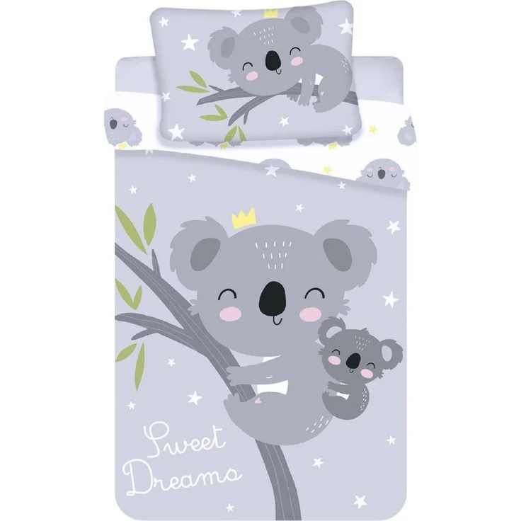Sarcia. eu Kinderbettwäsche KOALA beidseitige Baumwoll-Kinderbettwäsche mit Reißverschluss 100x135 – Bild 2