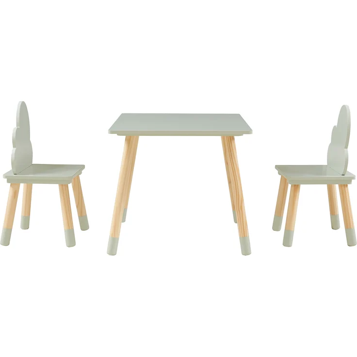 Kindersitzgruppe Hovle mit Wolken-Design Mintgrün [en. casa] – Bild 6