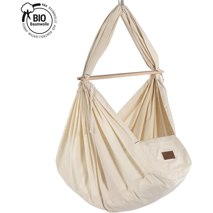 Federwiege mit Tipi Bio Weiß Schafwolle – Bild 3
