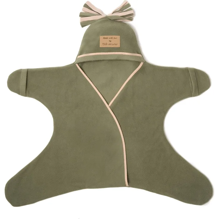Clair de Lune Babydecke aus Fleece mit Sternen, 6–12 Monate, Salbeigrün