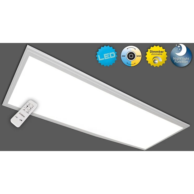 näve LED Deckenleuchte Salta, Dimmfunktion, Farbwechsel, Nachtlichtfunktion, mehrere Helligkeitsstufen, LED fest integriert, Kaltweiß, Warmweiß, Deckenleuchte, dimmbar, Nachlicht- und Memoryfunktion, Fernbedienung – Bild 2
