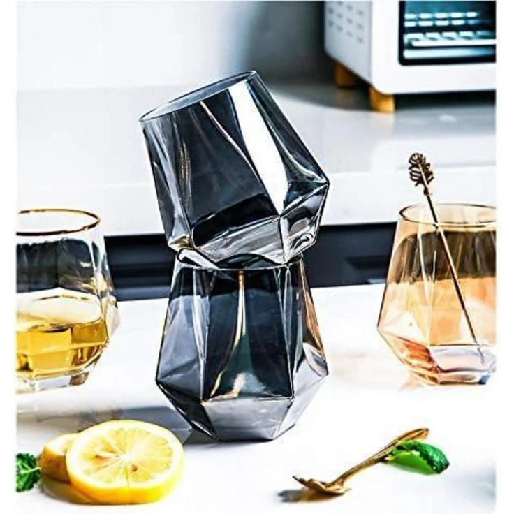 Diamond Whisky Glasses 2er-Set 300 Ml Moderner Look für Männer – Bild 8