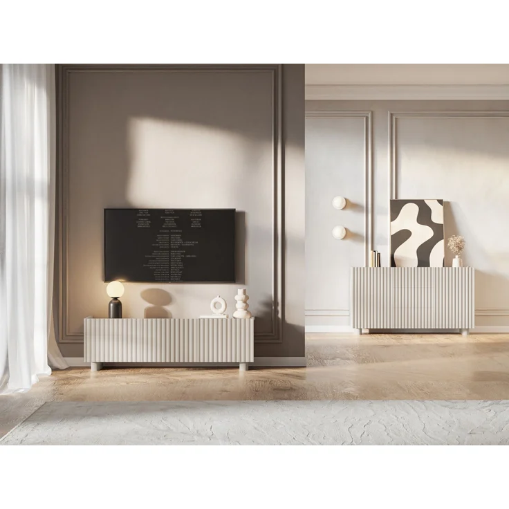 Selsey ‘Fiorra’ TV-Lowboard 3-türig, Greige ca. 49 x 144 x 38 cm – Bild 7