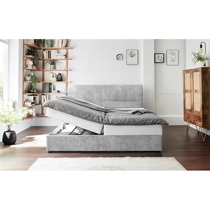 ATLANTIC home collection Boxbett ALISIA, mit Taschenfederkern, Bettkasten und Kissenrolle im Originalbezug – Bild 3
