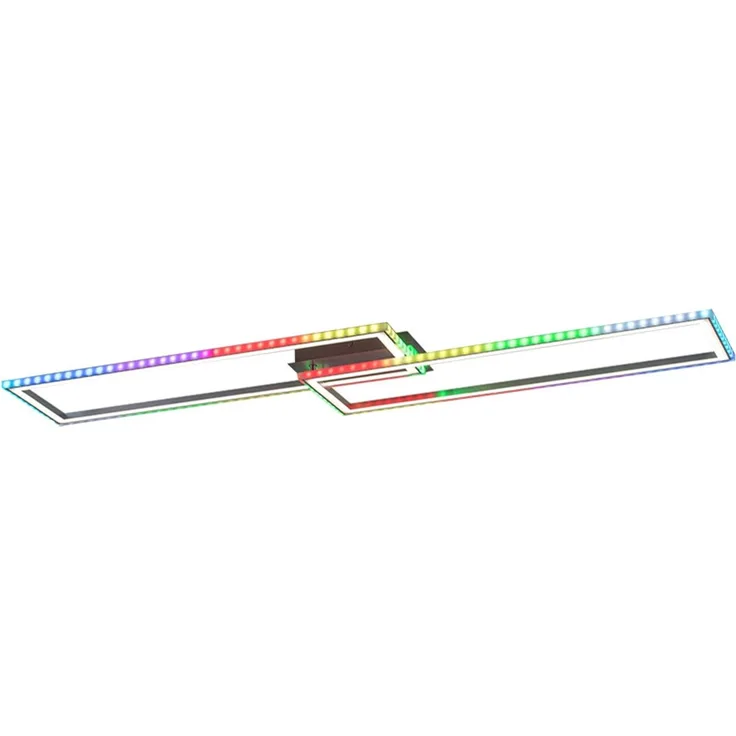 RGB LED Deckenleuchte, dimmbar, Fernbedienung, L 121 cm
